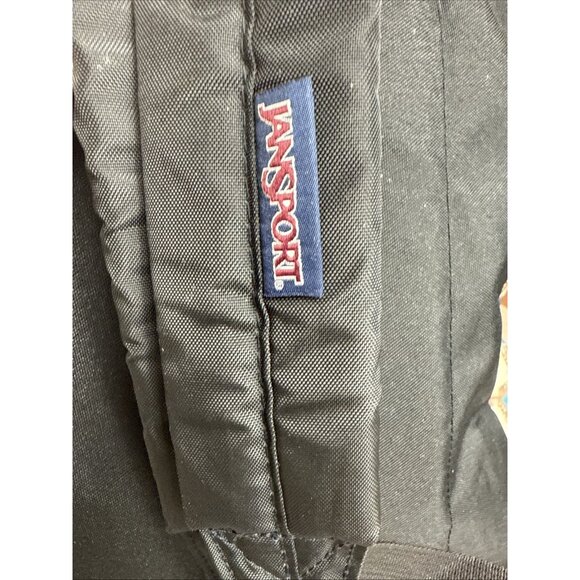 Vintage JanSport Brown Green Backpack: Floral Print. 2 Zippers. 16'x11.5'x5.5' - Picture 9 of 11